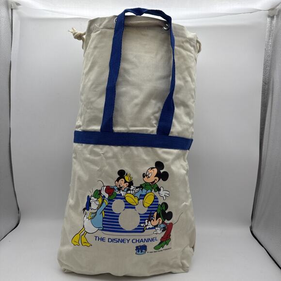 Disney Handbags - VTG The Disney Channel Mickey Minnie Mouse Donald Duck 1984 Tote Bag 80s
